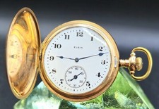 Vintage ELGIN Art Deco 1920's Pocket Watch W/ Superb Porcelain Dial