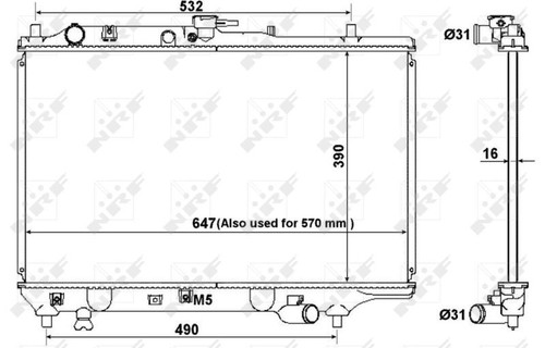 Radiateur Mazda 323 C IV BG 1.6 90 CV Essence 1993-2000 B67K