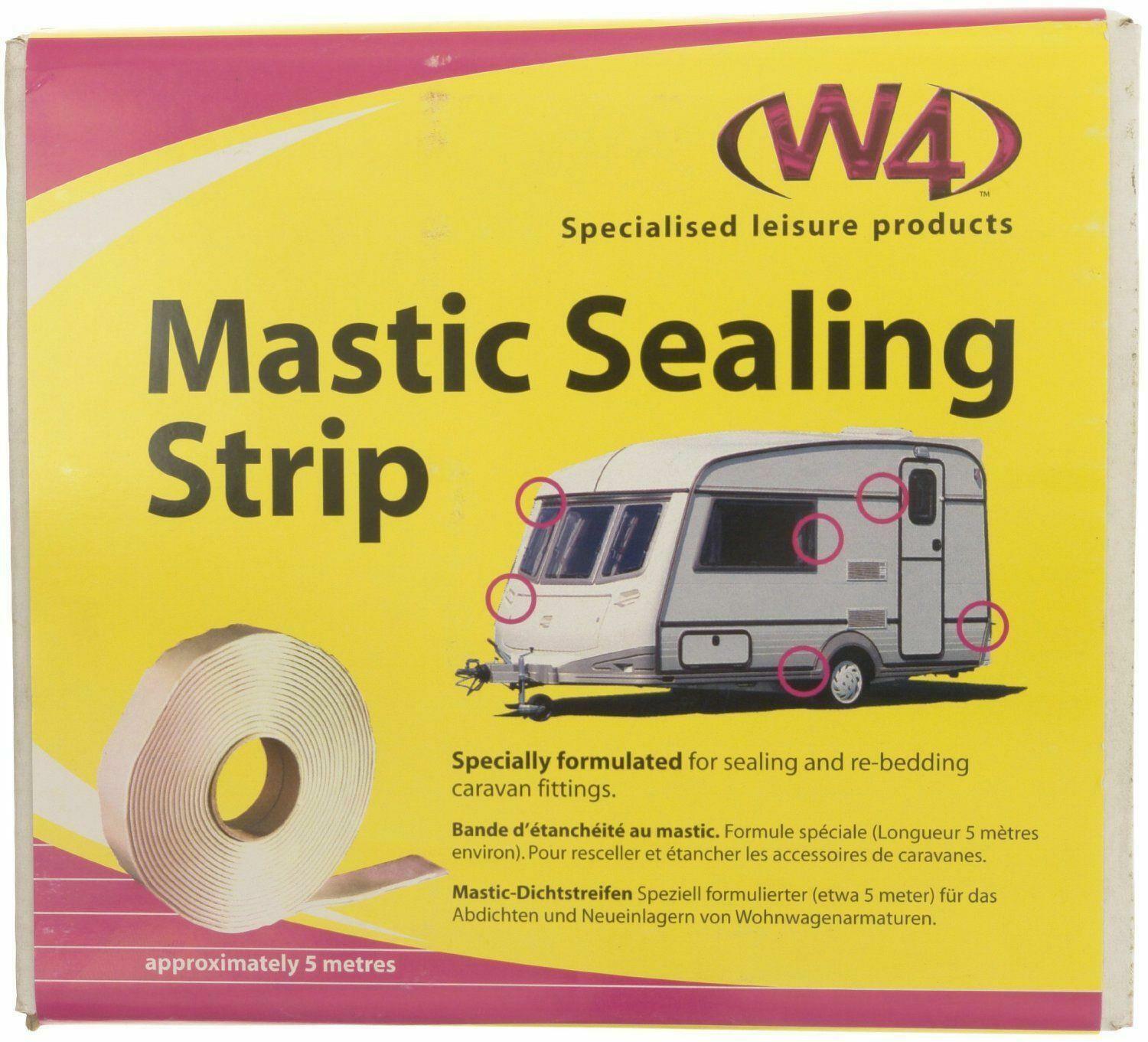 W4 Mastic Sealing Sealant Strip 32mm x 5m WHITE For Caravans Motorhomes