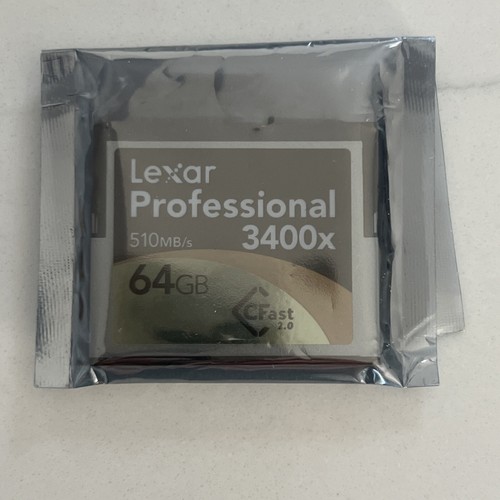 LEXAR PROFESSIONAL 64 GB COMPACT FLASH MEMORY CARD 3400X SPEED SEALED