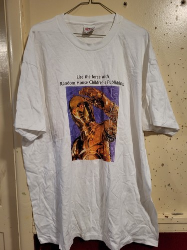 Vintage Star Wars C-3po T-Shirt Random House Publishing Book Promo Y2k 90s RARE