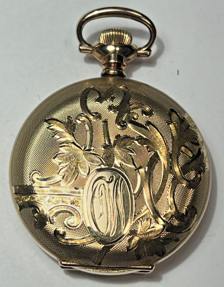 Waltham VINTAGE 15 J NICELY ENGRAVED Gold Filled Pocket Watch