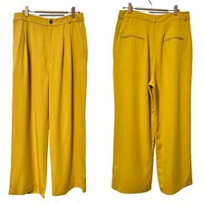 Reformation Mason Cropped Wide Leg Pants Size 10 Turmeric High Rise NEW