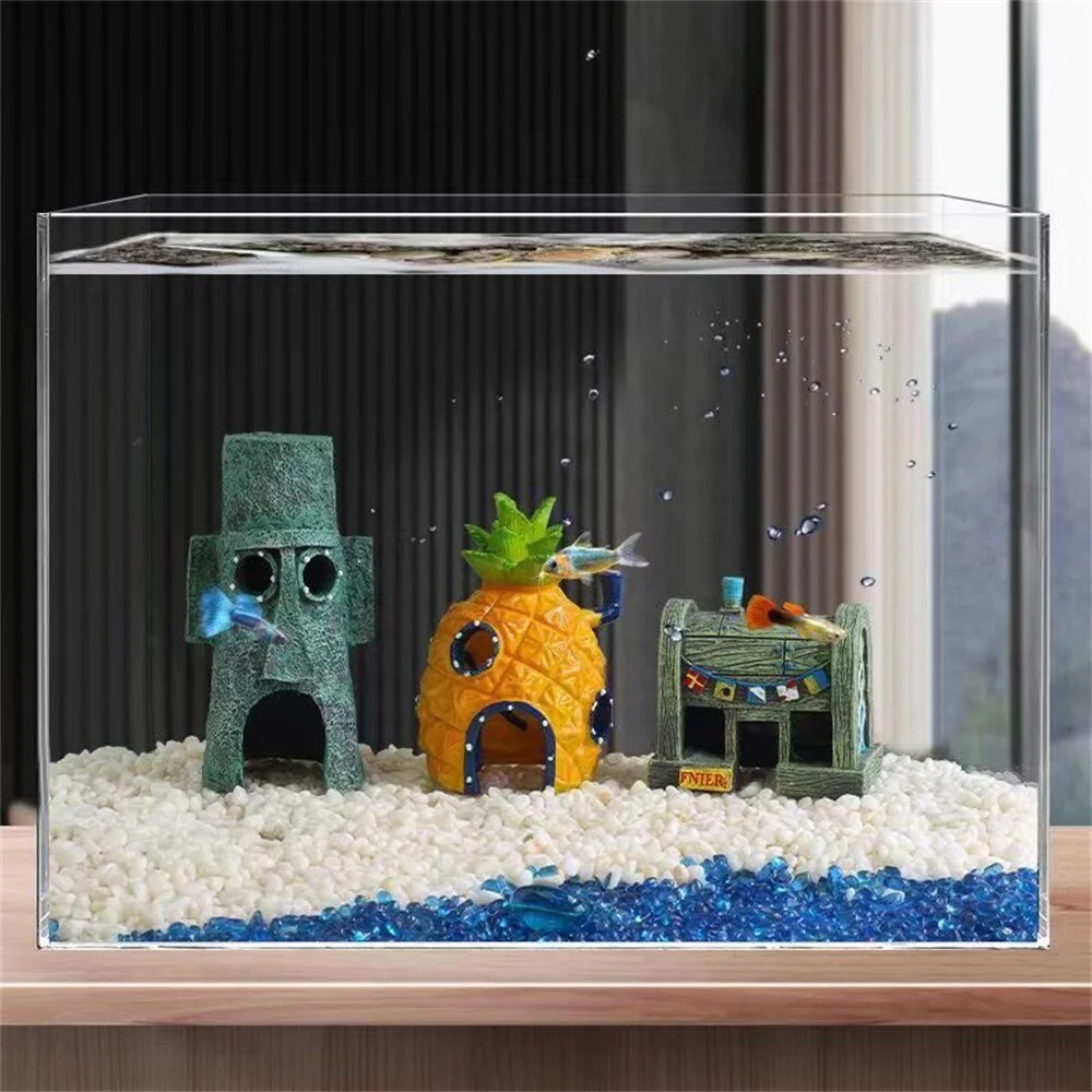 fish tank accessories in sri lanka NQEUEPN Betta Accessories, 2pcs Betta Tunnel & 2pcs Betta Fish Leaf & Round Fish Feeding Ring Fish Toys Betta Fish Natural Habitat Shelter Hideaway Betta Fish Tank Decorations Hydroponic Plant Terrarium Betta Aquarium Fish Tank Set Hydroponic Cleaning Tank Glass Terrarium Planter OfficeOur product is ecological betta tank Bowl Fish Tank Price In