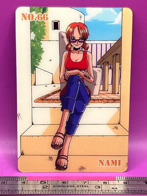 Nami 66 One Piece King of Pirates Gummy Card 2002 BANDAI TCG