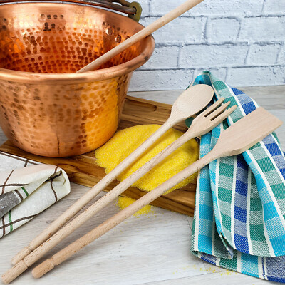 Set Di 4 Spatole E Utensili In Legno Di Teak Per Cucina, Antiaderenti, Ergonomici, Naturali E Sicuri, Per Padelle Antiaderenti
