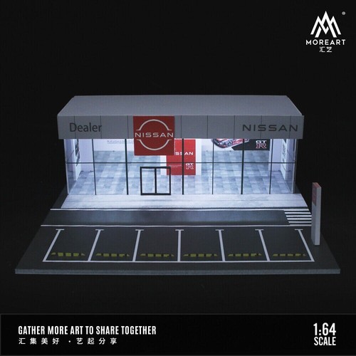 Diorama 1:64 Car Garage Model LED City Car Showroom Scene Display Building Model - Picture 31 of 102