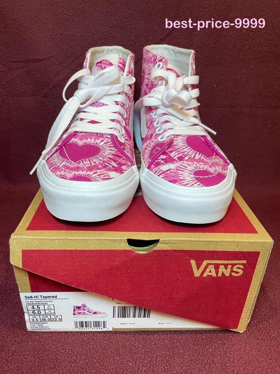 Vans Shoes Mens Size 10.5 Pink Heart Print Sk8-Hi High Top Skate Womens 12 Vans UA SK8-Hi Tapered heart print sneakers in pink | ASOS main image 3