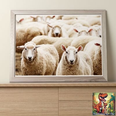 Cute Sheep Photo / Poster Up To 36''