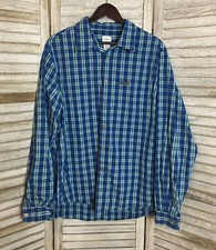 Calvin Klein Blue Plaid Dress Shirt Sz XL Holiday Christmas Winter Preppy Fall
