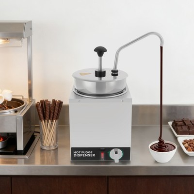 Nacho Cheese Warmer with Pump Electric Hot Fudge Dispenser Caramel Sauce Warmer