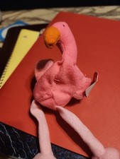 Rare Ty Teenie Beanie Baby “Pinky” The Flamingo 1993 1996McDonald’s Tag Error