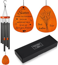 Sister Gifts, Sister Brithday Gifts, Sisters Wind Chimes with Engraved Message,