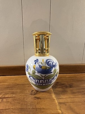 Lampe Berger Luneville Paris Catalytic Oil Lamp KG Rooster Blue and White