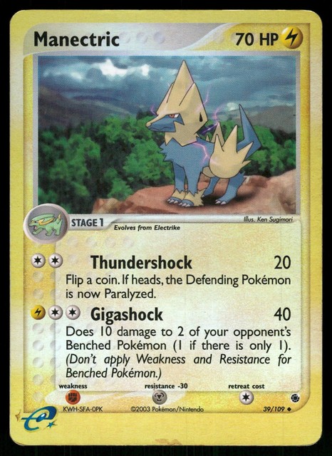Manectric [Reverse Holo] #39 (Ruby & Sapphire)