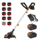 3-IN-1 Electric Cordless Grass Trimmer Strimmer Garden Edger Cutter w/ 2 Battery