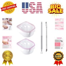 Nail , 2PCS Soak Off Gel Polish Dip Powder Remover Manicure Bowl with Triangl...
