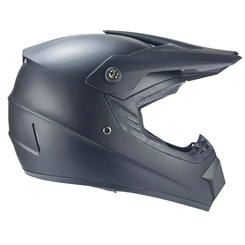Crosshelm Helm Kinderhelm Motorradhelm Motocross Jethelm schwarz uni ECE DOT ATV - Bild 4 von 4