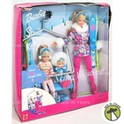 Skiing Vacation Barbie Stacie Kelly Dolls Set & Ski Lift 2000 Mattel No 29347