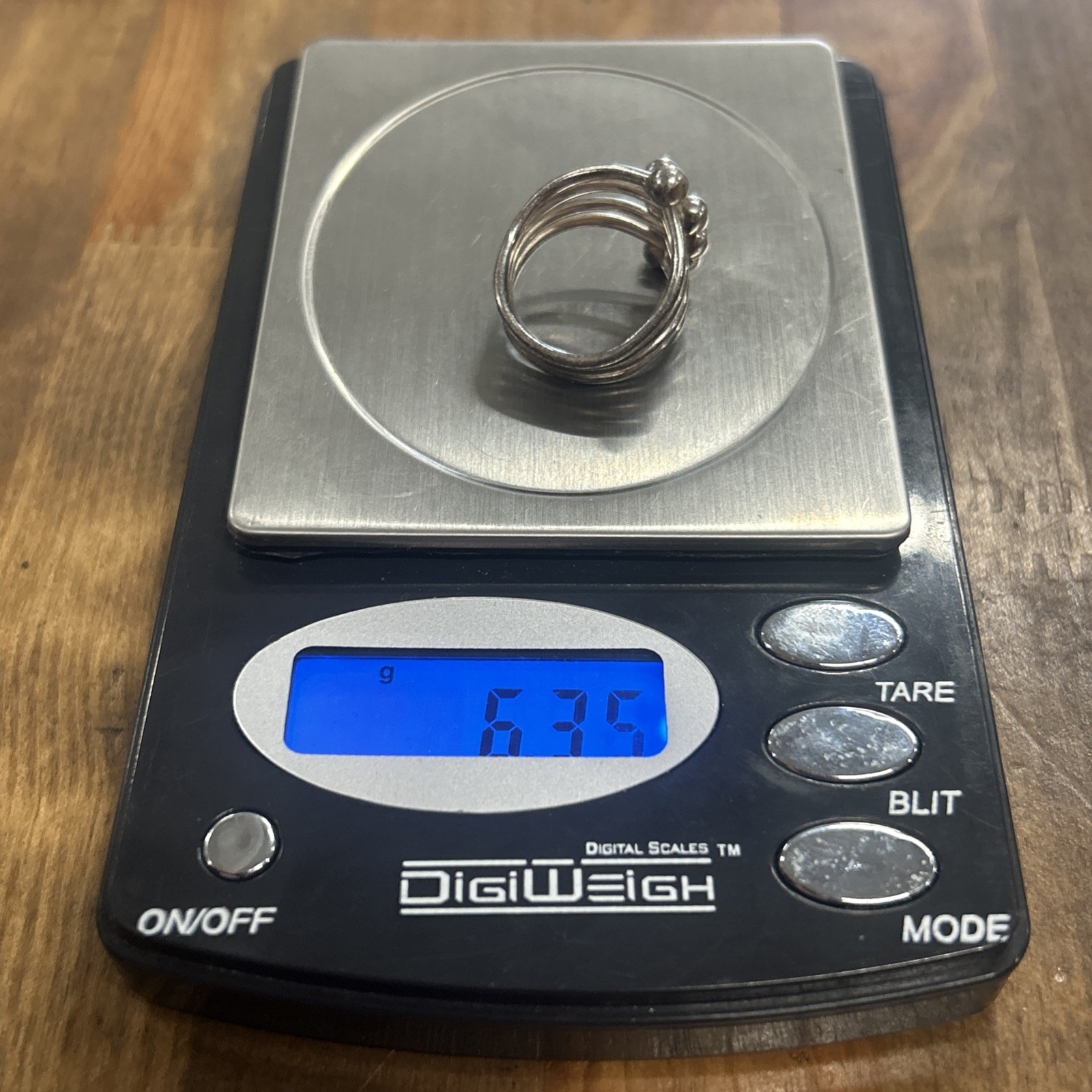 Sterling Silver Interlocking Ring Size 6.75 6.35 … - image 4