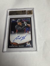 2013 Topps Chrome - Christian Yelich Auto Black Refractor 6/100 BGS 9.5/10