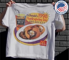 New Mcdonalds 98 Thanksgiving Breakfast Promo Vintage T-shirt New Mcdonalds 98 Thanksgiving Breakfast Promo Vintage T-shirt