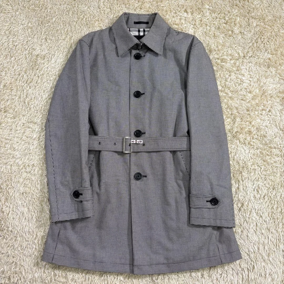 Burberry Black Label Trench Cappotto Cotone Con Nova Check Uomo US Taglia S Autentico