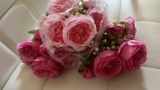 Artificial Pink Rose Bouquet for Home Decor or Weddings