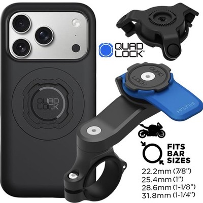 QUAD LOCK Motorrad Handyhalterung + Vibrationsdämpfer + Hülle  iphone 17 Pro MAX