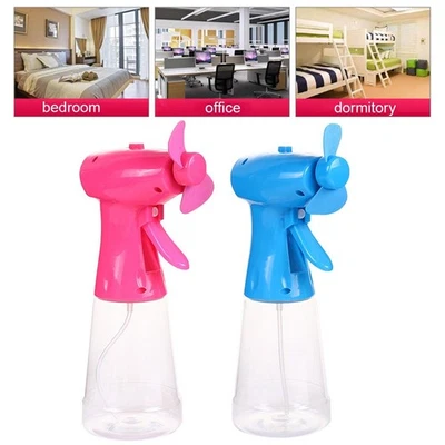 Handheld Mini Fan Water Spray Humidifier Desk Air Misting Cooling Portable - Image 1 of 4