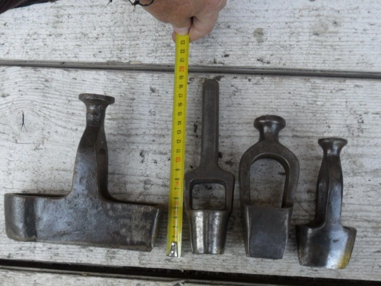 4 outils anciens emporte pièce de gantier , cuir cordonnier bourrelier - Photo 3/4
