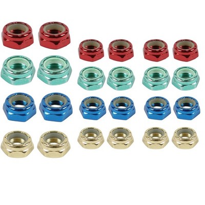 Dime Bag Skateboard Replacement Truck Kingpin and Axle Nuts Kit - Choose Color