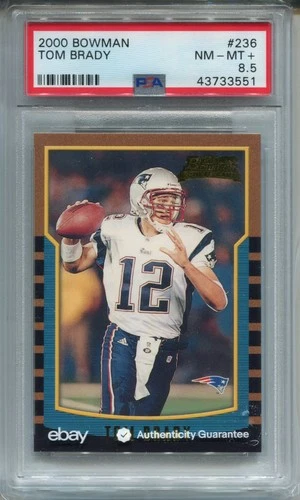 2000 Bowman Tom Brady Rookie Card PSA 8.5 NM MINT+ Graded Football #236