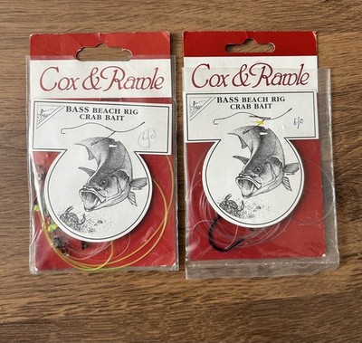 COX & RAWLE Vintage Barsch Strand Rig Krabbenköder x 2 PORTOFREI