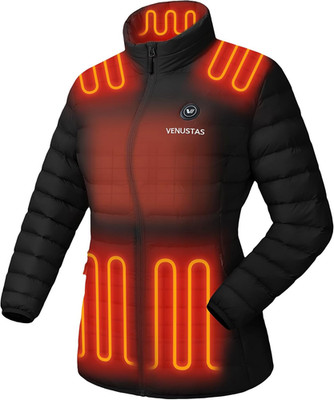 Women'S Lightweight Heated Jacket with Battery, 6-Zone Electric Puffer Winter Co