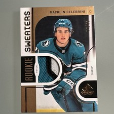 2024-25 Upper Deck SP Game Used Rookie Sweaters 14/49 Macklin Celebrini Patch RC