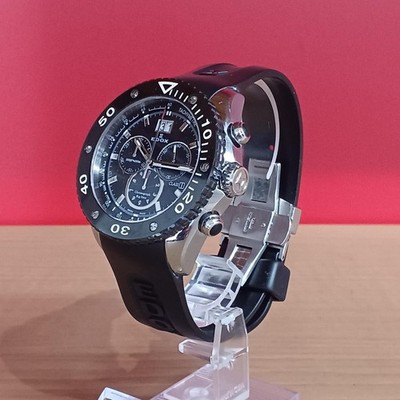 [B1N] Edox Class 1 Rubber Belt 10009 Chronograph Quartz Men Watch [x8p]