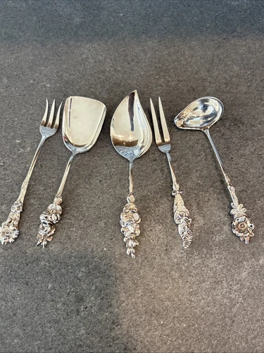 Reed & Barton Silver Plated Bon Bon  Mixed Pattern (5 Pcs)