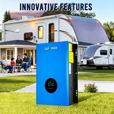 ZLPOWER 12KW Solar Hybrid Inverter Off Grid 48V DC to 110/240V Built-in 2 MPPT