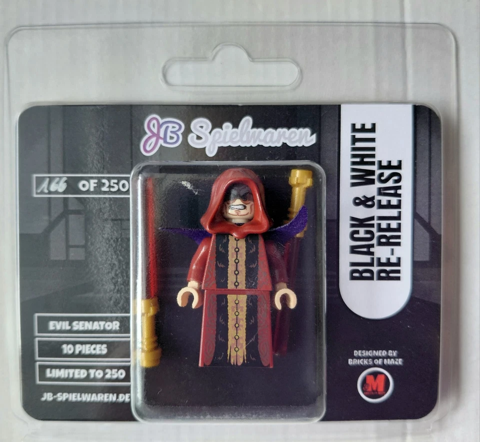 Star Wars Minifigur Evil Senator, JB Spielwaren Exclusive, 166 von 222 NEU - Bild 3 von 3