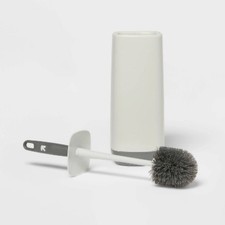 Toilet brush set Includes splash guard and tall holster