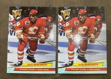 (2) 1992-93 Ultra #24 Sergei Makarov Calgary Flames Hockey Cards HOF