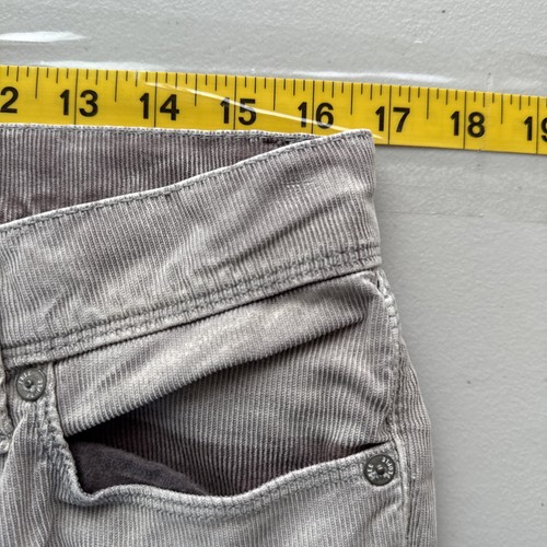 Free People Pantalone Donna 30 Velluto a coste Grigio Dritto Lascia Sbiadito Boho OB425881 - Foto 11 di 14