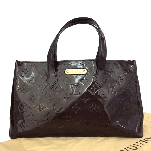 Louis Vuitton Monogram Vernis Wilshire PM Hand Bag Amarante/2BG5234