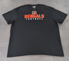 Cincinnati Bengals T Shirt NFL Team Apparel Black Short Sleeve Men 3XL XXXL