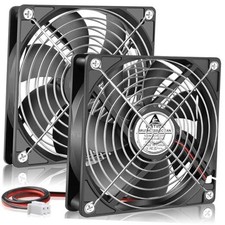 120mm x 25mm 12V Fan 2 Pin Dual Ball Bearing, 5 Inch 12volt DC 120x25mm