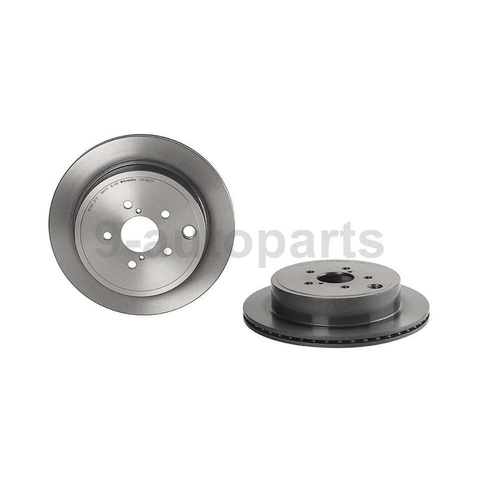 Brembo Rear Brake Kit Disc Rotors Ceramic Pads for 2017 2018 Subaru BRZ - Image 2 of 4