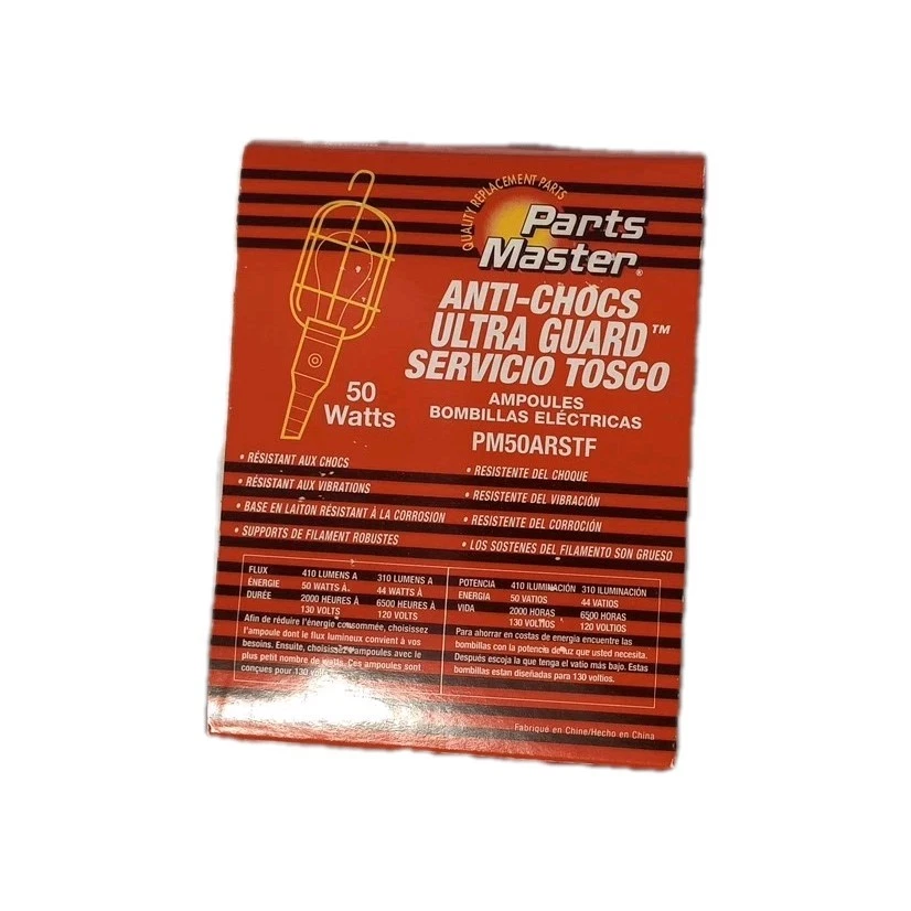 Parts Master 50 Watt Rough Service 4 Bulbs Coated Shatter Proof Ultra Frosted - Image 3 of 4