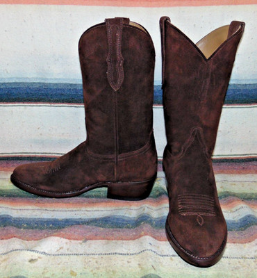 Mens Rujo The Canyon Brown Sentry Suede Leather Cowboy Boots 9 D New in Box