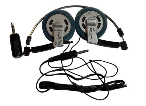 Vintage GC Electronics Compact Stereo Headphones 90-116 Unused Include Adapter. - Picture 5 of 8
